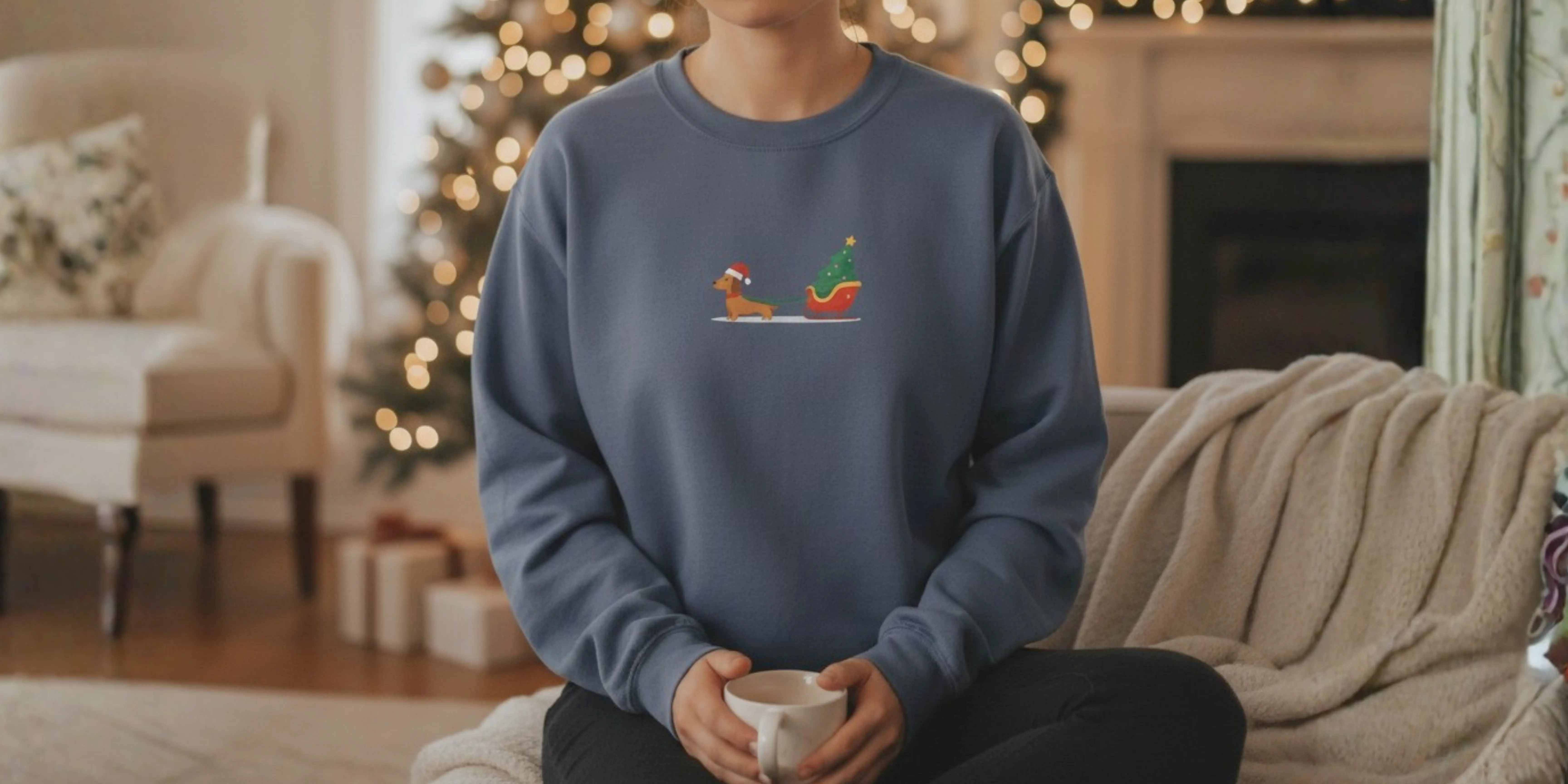 Halloween Pumpkin Sweater on model