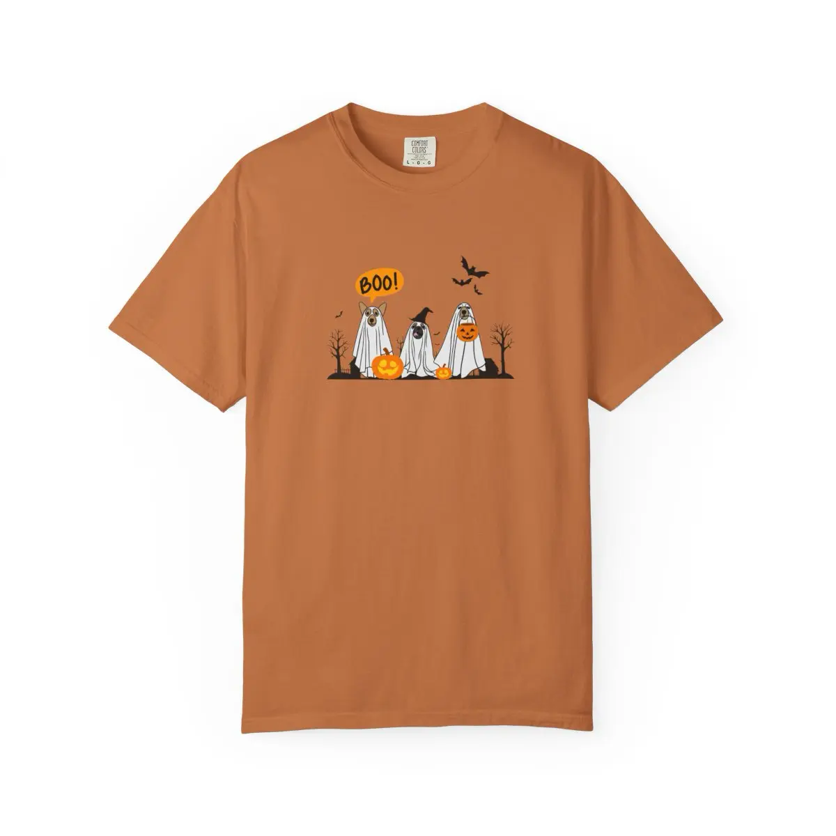 Halloween Ghosts T-Shirt - Orange Front